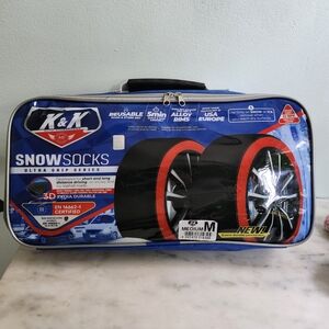 K&K Automotive Snow‎ Socks for Tires Alternative Traction Device for Cars Size M